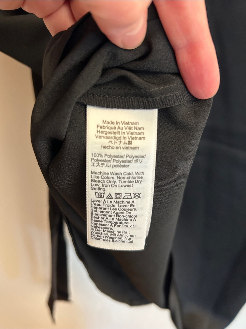 J. Crew Black Short-Sleeve Tie-Neck Top in Everyday Crepe - Picture 5 of 5